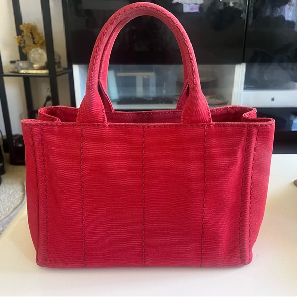 PRADA Mini Canapa Canvas Tote Bag - Picture 4 of 10